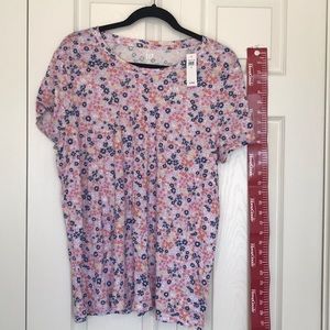 NWT GAP favorite T shirt floral XL